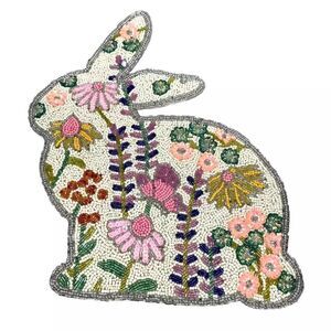 Rachel Zoe Beaded Easter bunny Charger NEW